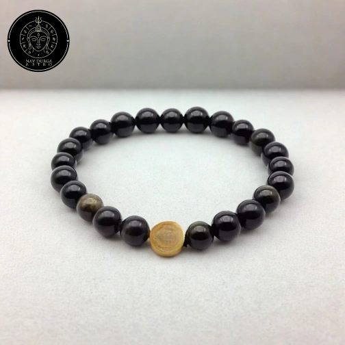 Golden Obsidian Bracelet - To Heal Traumas and Neuron Disorders